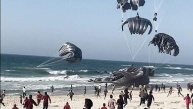 المساعدات الجوية على غزة