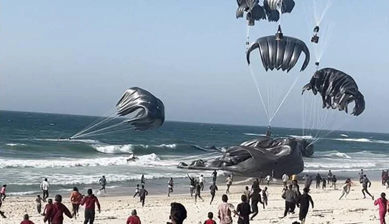 المساعدات الجوية على غزة