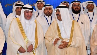 الشيخ مشعل فى حقل يوم المعلم