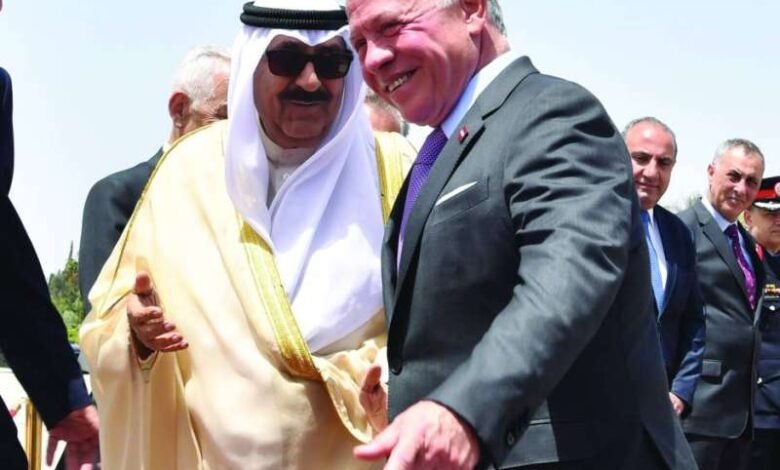امير الكويت فى الاردن