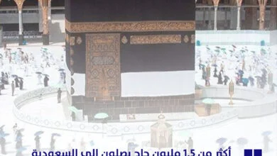 أكثر من 1.5 مليون حاج يصلون إلى السعودية للحج