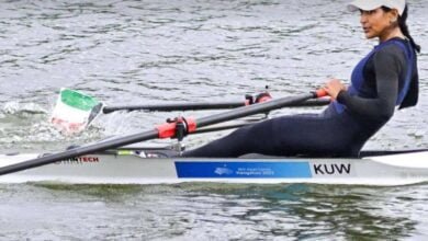 سعاد الفقعان أثناء السباق