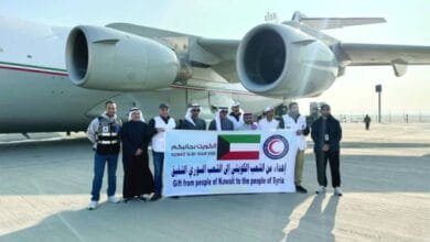 طائرة الجسر الإغاثي الكويتي الى دمشق